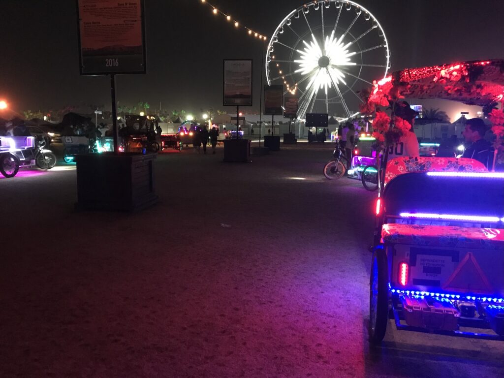 Pedicab festival transportation